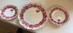 Haviland France Dropped Rose Dinner Plates, Set of 3