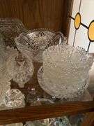 Shelf lot: Amercan brilliant cut and pattern glass