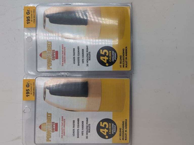 2 pk Powerbelt Copper .45 caliber HP 195 GR. image