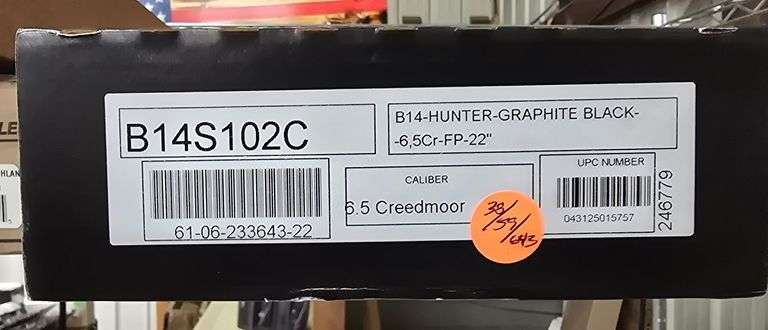 Bergara  6.5 Creedmore  Hunter 2025  61-06-233643-22  Graphite Black Synthetic Stock