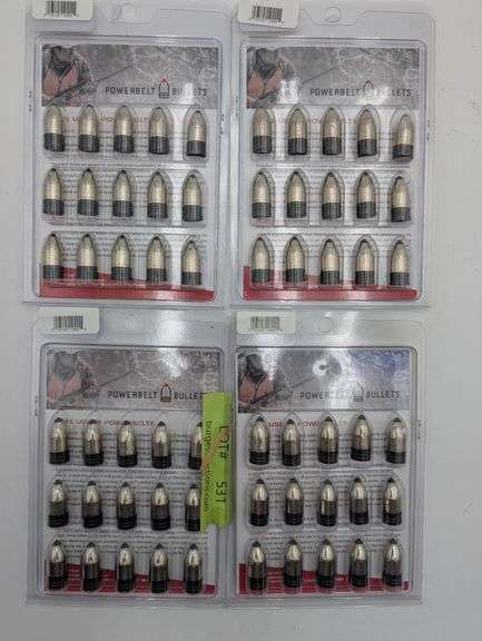 4pks PowerBelt Bullets 338 GR .50 Caliber Platinum