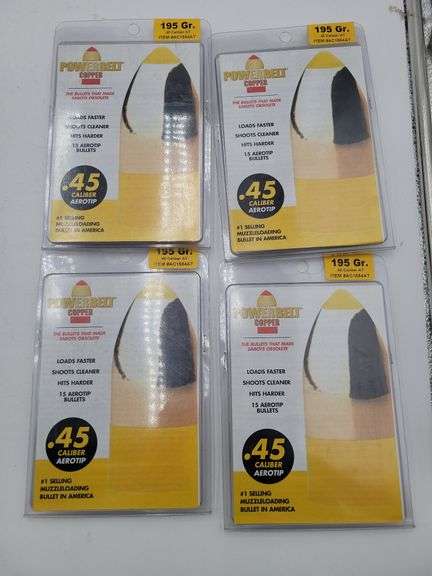 4 pk Powerbelt Copper .45 caliber AT 195 GR. image
