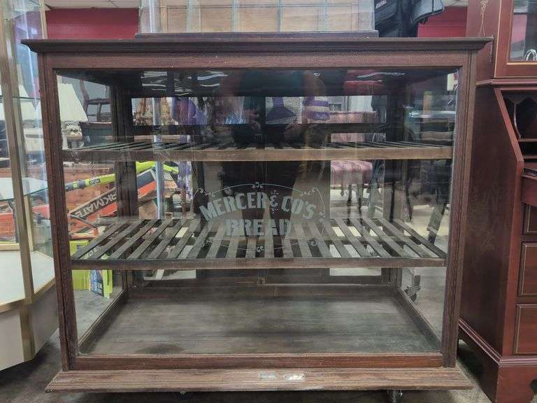 Mercer & Co General Store Oak Bread Case, 47"x25"x38" image