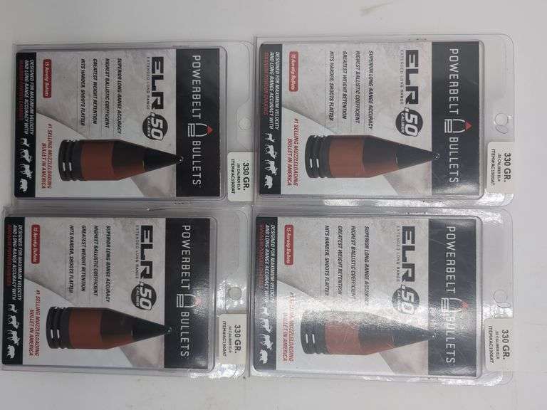 4pk PowerBelt Copper 330 Gr .50 Caliber Elr image