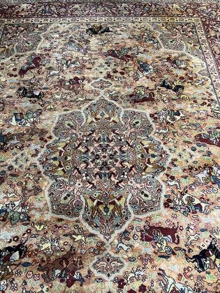 8'8"x12' Karastan Persian Hunting Scene Rug image