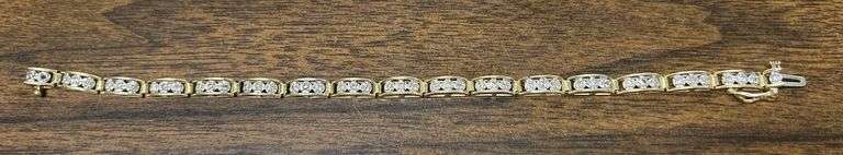 14k yellow gold tennis bracelet 5.14 tdwt