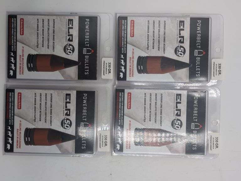 4pk PowerBelt Copper 330 Gr .50 Caliber Elr image
