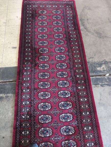 2'7"x7'9" handmade Pakistan Bokhara Oriental runner rug image