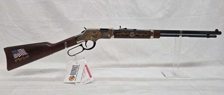 HENRY GOLDEN BOY 22LR LEVER ACTION RIFLE LIMITED EDITION MILITARY SERVICE II SN# 2MS01827 image