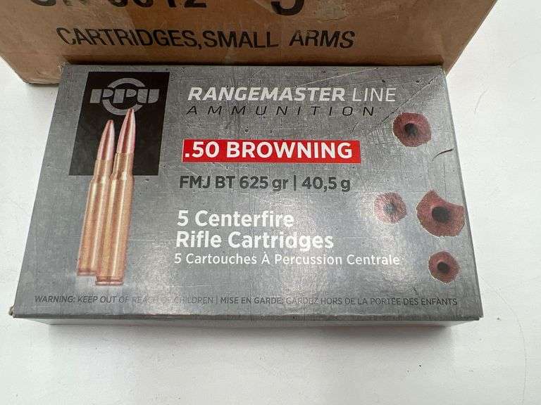 100 rounds Prvi Partizan 50 Browning Ball M33 FMG 625 grain image