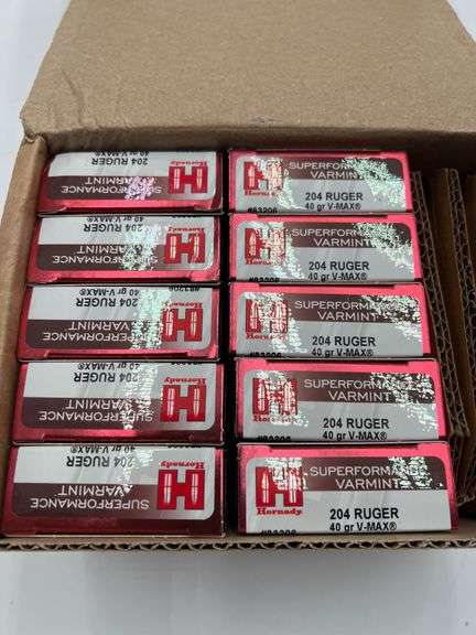 200 Rounds Hornaday 204 Ruger 40 grain V max image