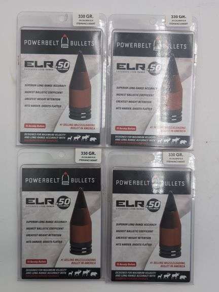 4pk PowerBelt Copper 330 Gr .50 Caliber Elr image