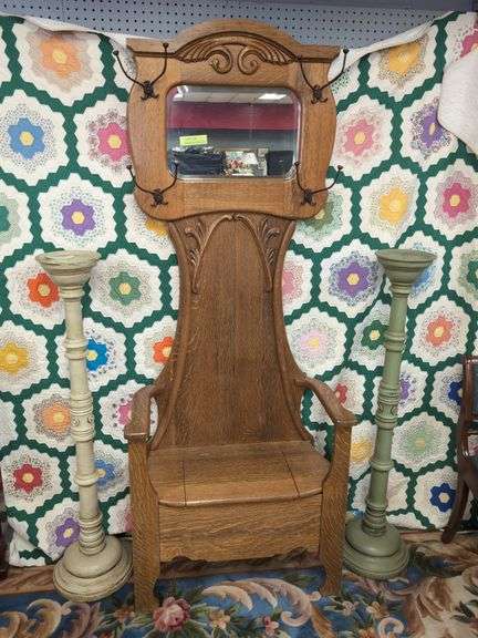 Quarter Sawn Oak Hall Seat image