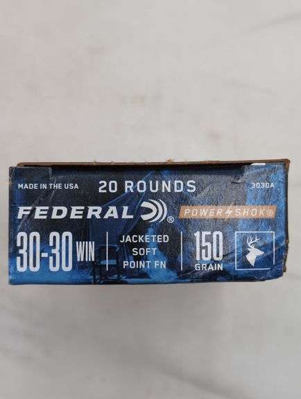 200 ROUNDS FEDERAL .30-30 WIN 130 GRAIN SOFT POINT POWR SHOCK image