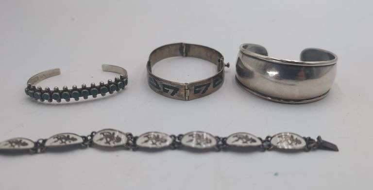 4 sterling silver bracelets 42.1 dwt image