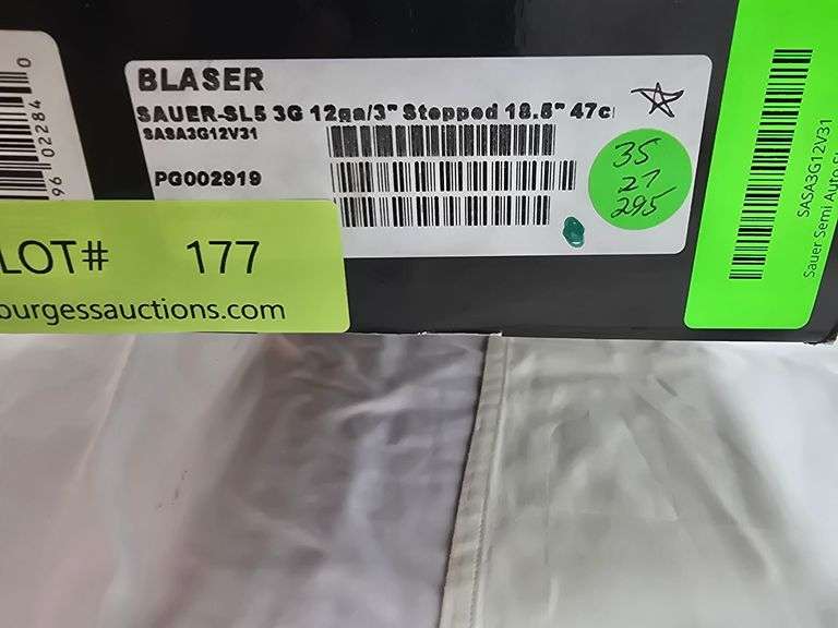 BLASER SAUER-SL53G  12 GAUGE   SEMI AUTOMATIC SHOTGUN   SN# PG002919  PISTOL GRIP