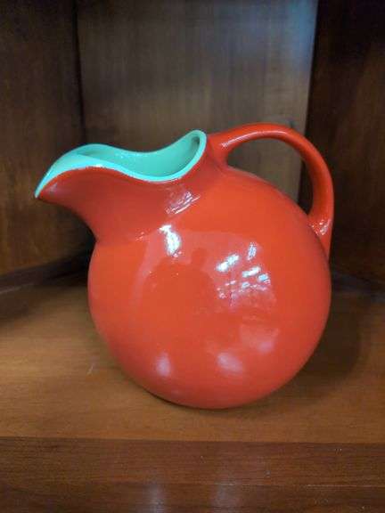 Hall China Chinese Red Ice Lip Pitcher image