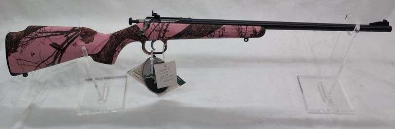 Keystone   22 LR  Cricket Single Shot Pink YOUTH RIFLE  SN: 1043807  Mossy Oak Pink