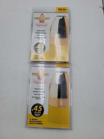 2 pk Powerbelt Copper .45 caliber HP 195 GR. image