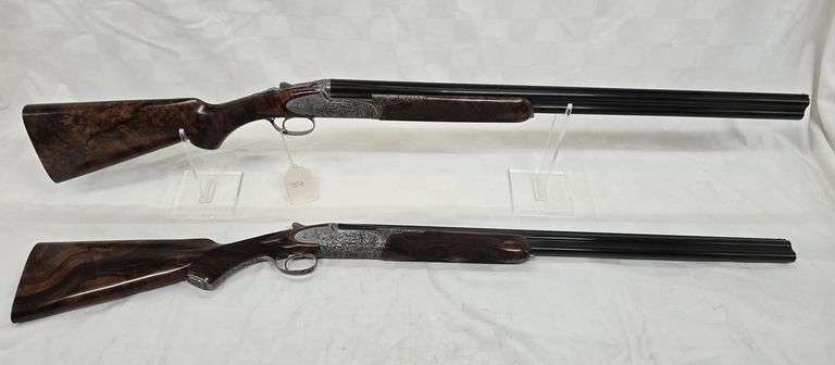 Pair of Rizzini Grand Regal Extra Over/Under Shotguns — 20 Gauge, Consecutive Serial Numbers, Highly Engraved, IV-Grade Walnut image