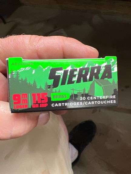 200 rounds of Sierra 9mm Luger 115grain JHP image