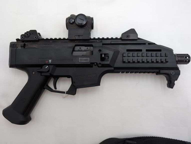 CZ SCORPION 9MM EOO3ST SEMI AUTOMATIC F014257 WITH SIG SAUER ROMEOS OPTICS AND TACTICAL SLING image