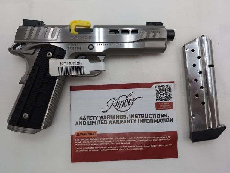 KIMBER  9MM SEMI AUTOMATIC PISTOL  RAPIDE FROST   SN# KF163209