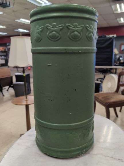 Matte Green Pottery 20" Umbrella Stand image