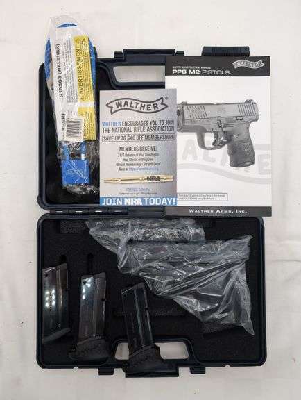 WALTHER PPS M2 LAW ENFORCEMENT 9MM SEMI AUTO PISTOL SN# VC9815 3 MAGAZINES, 2 WITH EXTENDED GRIP image