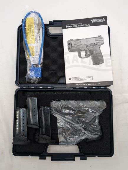 WALTHER PPS M2 LAW ENFORCEMENT 9MM SEMI AUTO PISTOL SN# BC9811 3 MAGAZINES, 2 WITH EXTENDED GRIP image