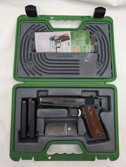 REMINGTON .45 MODEL 1911 R1 SEMI AUTOMATIC PISTOL SN#RH06629 5" BARREL,2 SEVEN ROUND MAGAZINES image
