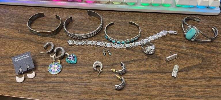 Sterling silver jewelry lot 5.8 troy ounces image