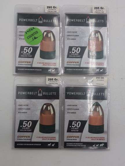 3pk PowerBelt Bullets 295 Gr. .50 Caliber HP & 1  AT image