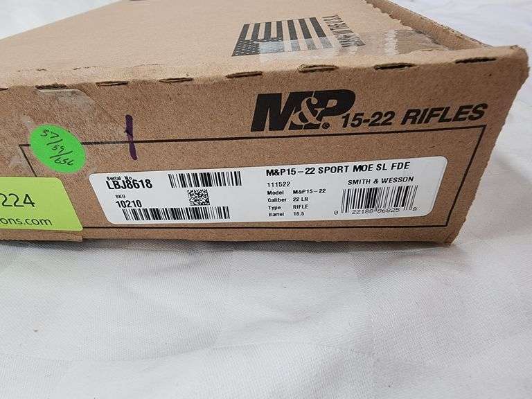 SMITH AND WESSON M&P 15-22 SPORT   22 LR  Semi Automatic RIFLE  SN# LBJ8618  16.5" BBL