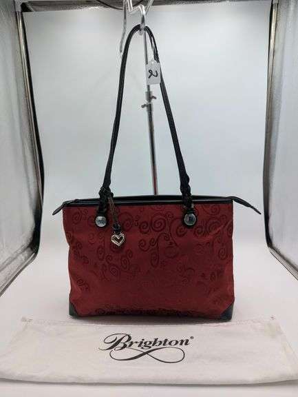 Brighton “Mevelyn” red textured nylon tote image