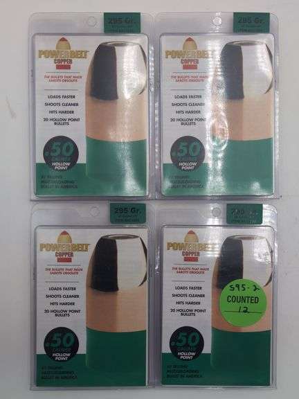 4pk PowerBelt Copper 295 Gr .50 Caliber HP image
