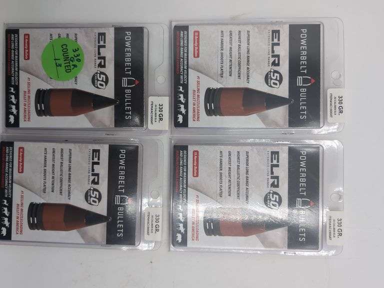 4pk PowerBelt Copper 330 Gr .50 Caliber Elr image