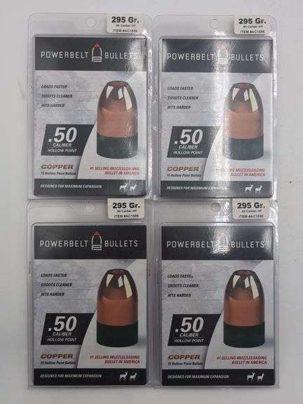 4pk PowerBelt Bullets 295 Gr .50 Caliber HP image
