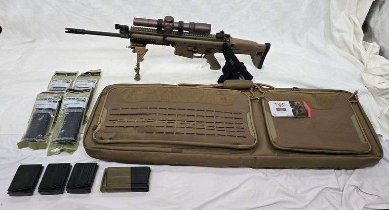 SCAR FNH ELITE PACKAGE 308/7.62MM Semi Automatic RIFLE SN# HOC21620 BIPOD, SLING, VORTEX RAZOR HD 1-10X24 SCOPE image