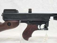 AUTO ORDANCE  45ACP  THOMPSON 1927 A-1 "CHICAGO TYPEWRITER" "TOMMY GUN"  SN# KAP3737  DRUM MAG, AND 2 STICK MAGAZINES, UNFIRED