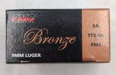1000 ROUNDS PMC 9MM LUGER 115 GRAIN FMJ