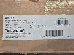 Unfired BROWNING CITORI MODEL C725 SPORTING MEDIUM GRADE HG, 20-3, 30 DS  20 GAUGE   OVER AND UNDER SHOTGUN  SN# 2024HG0186  3" CHAMBER, 30" BARREL,