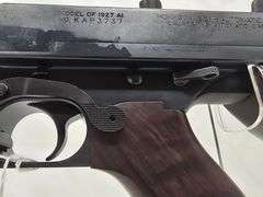 AUTO ORDANCE  45ACP  THOMPSON 1927 A-1 "CHICAGO TYPEWRITER" "TOMMY GUN"  SN# KAP3737  DRUM MAG, AND 2 STICK MAGAZINES, UNFIRED