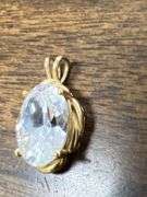 14k Yellow gold and CZ pendant