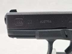 Make: Glock  Caliber: .40  Model: G23  S/N: MBU295  3 Magazines, Paper, Case, Child lock, Cleaning Brush & 2 Shells