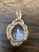 14k Yellow gold and CZ pendant