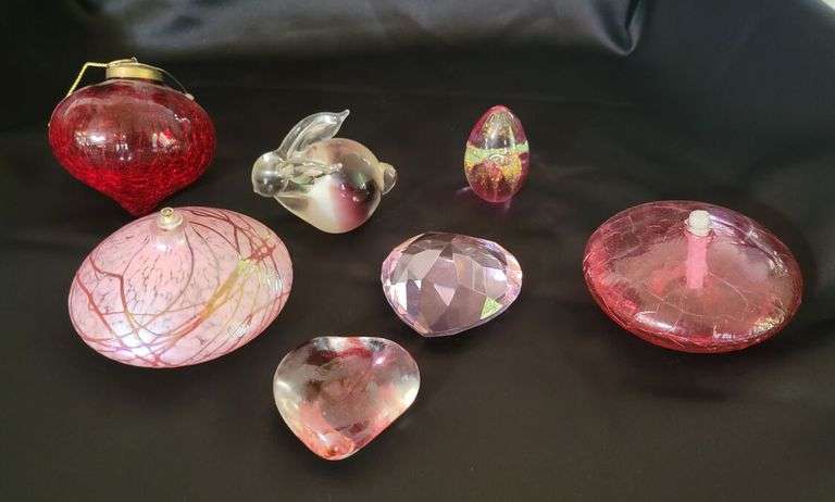 Assorted Glass Paperweights and Decorative Pieces image
