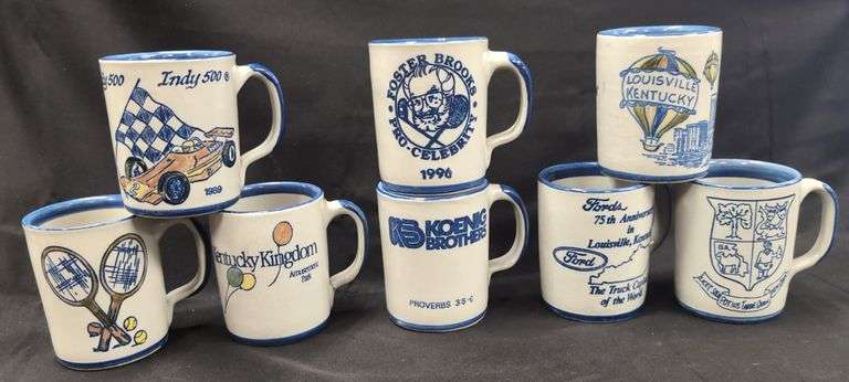 Eight Louisville Stoneware Coffee Mugs image