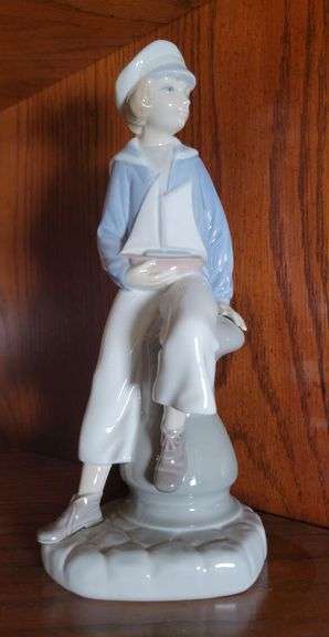 Lladro Figurine - Boy with Sailboat image