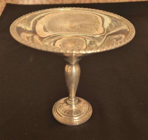 Sterling Weighted Silver Footed Candy Dish image